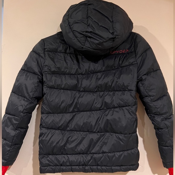 Spyder Water Resistant Hooded Puffer Jacket - Picture 10 of 13